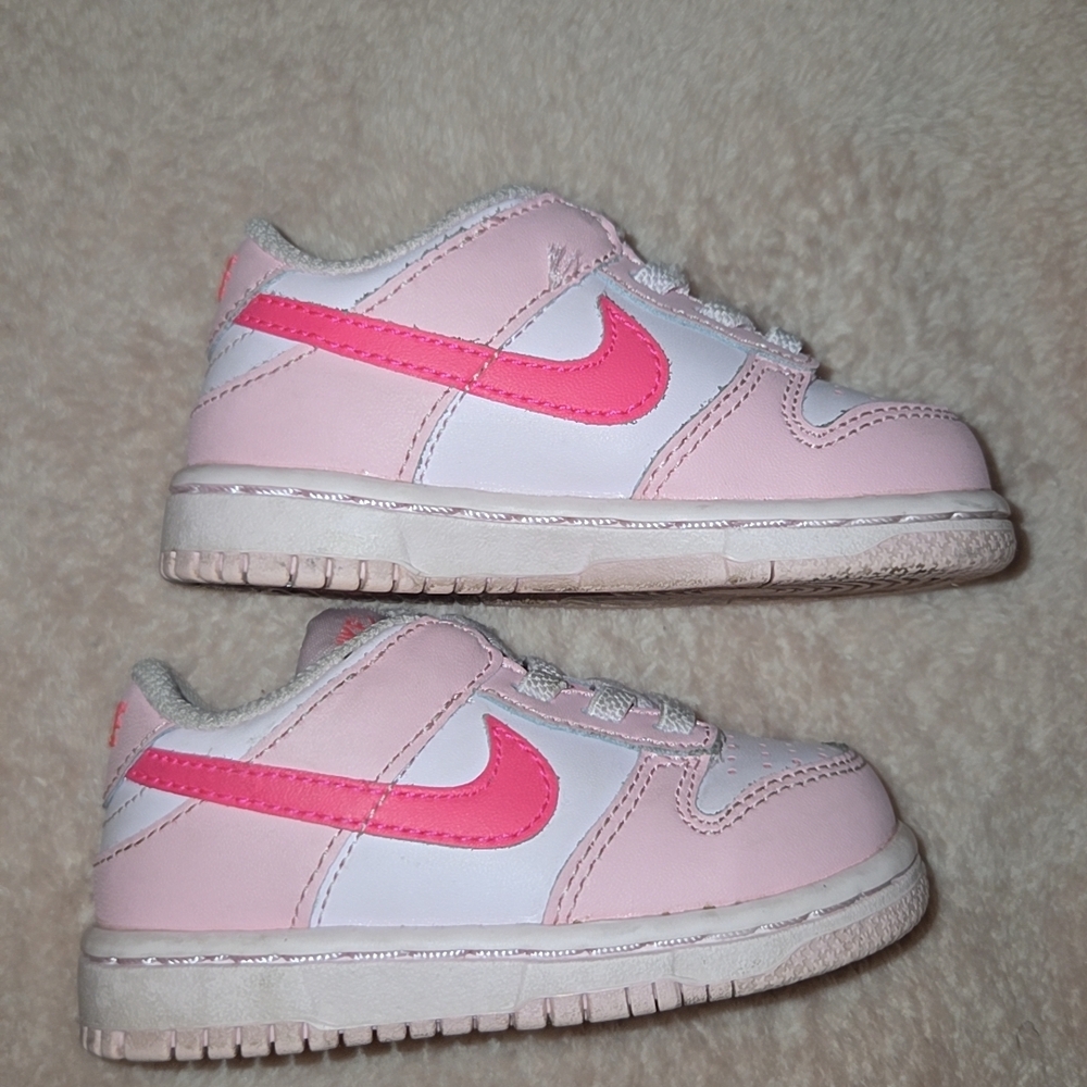 Kids Pink and White Nike 5C